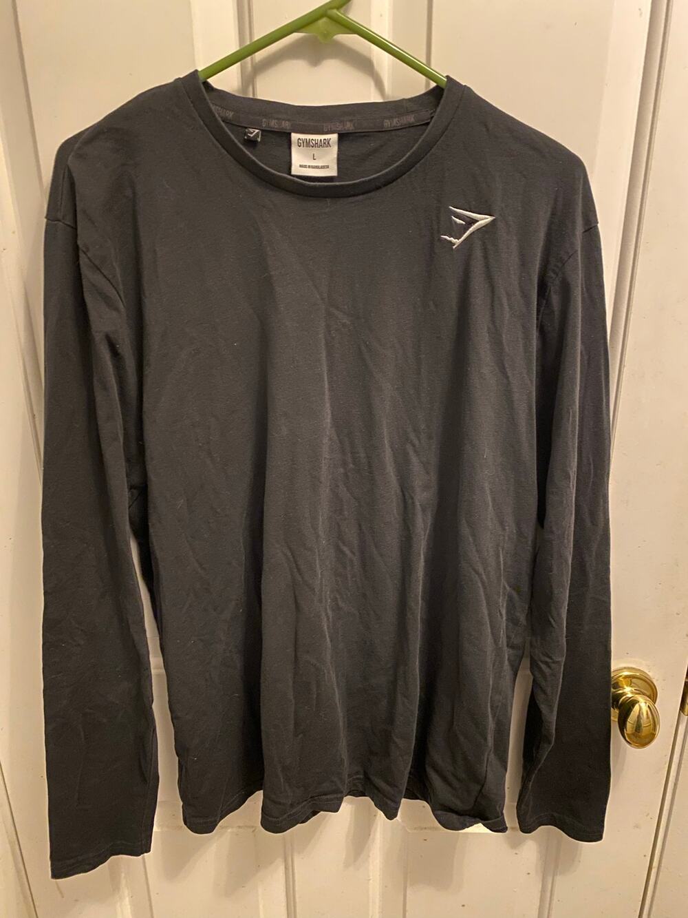 Gymshark Women's Size Large Black Long Sleeve Casual Gym Shirt Athleisure